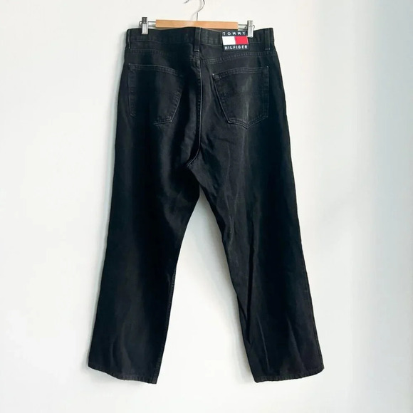 Vintage Tommy Hilfige Balck Wash Relaxed Fit Jeans 38x34 - Picture 4 of 6